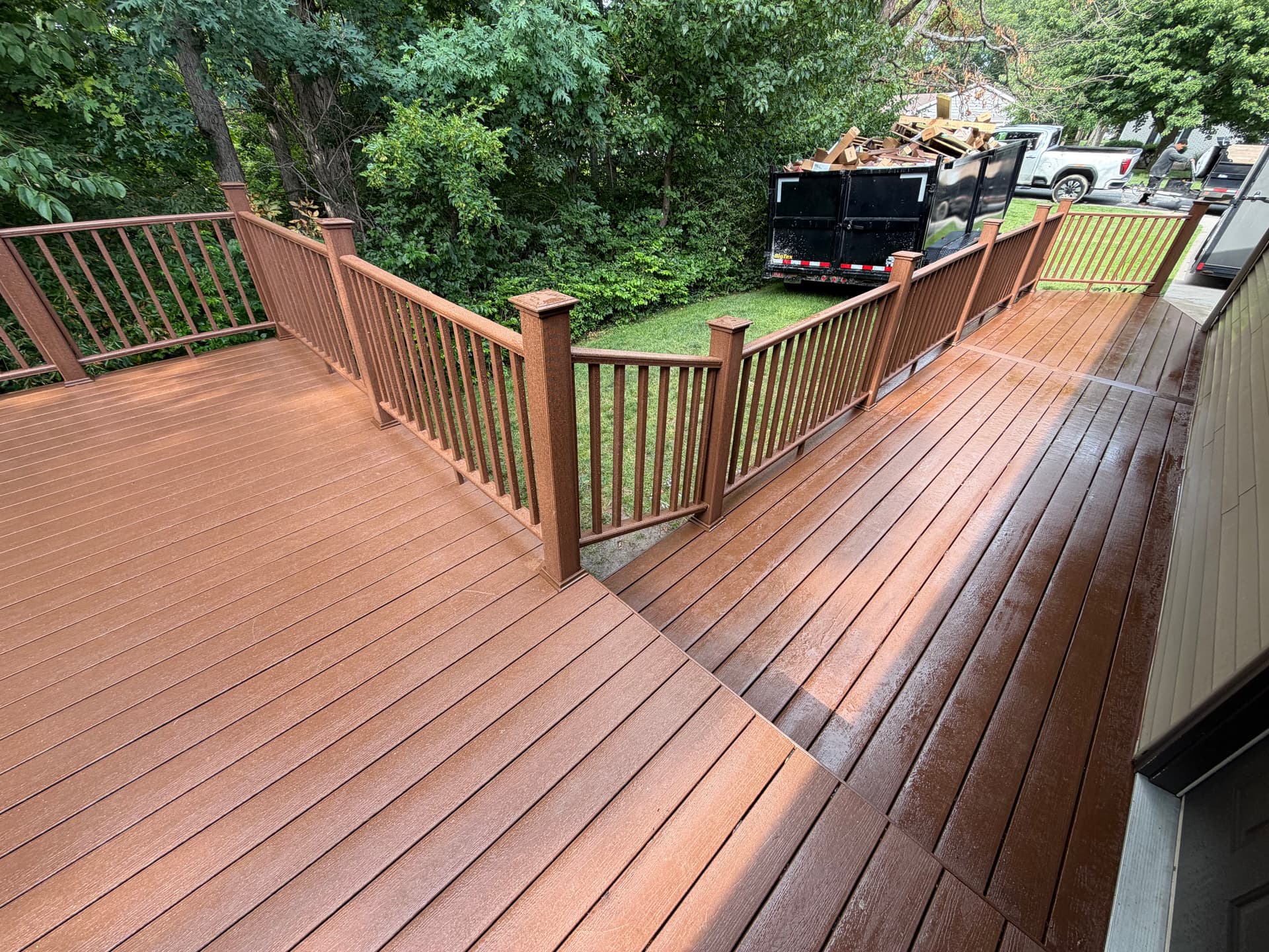 Gallery photos for Old Wood Deck Replaced With Low-Maintenance Composite in Defiance Ohio: Image #2