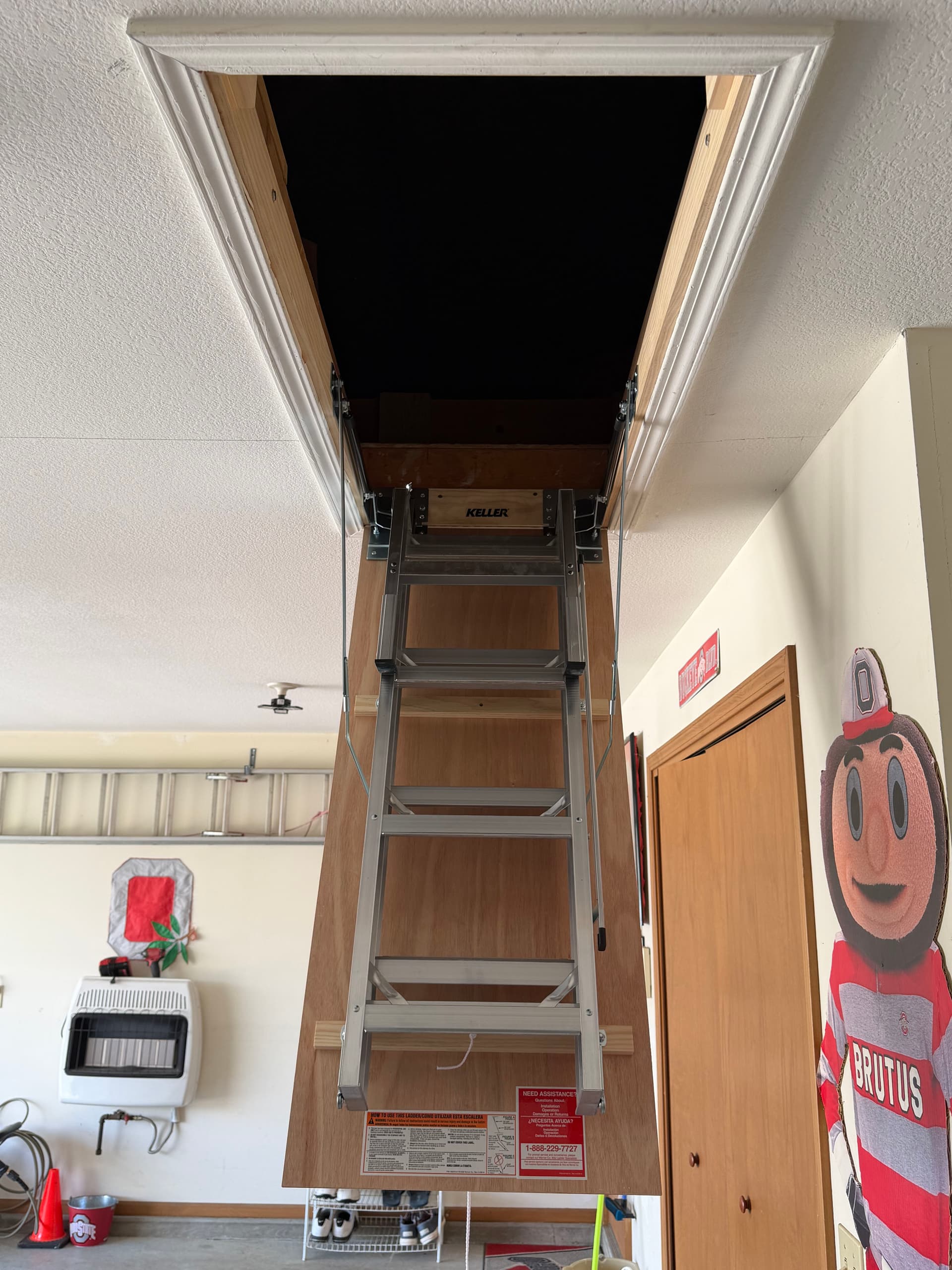 Gallery photos for Attic Ladder Install in Defiance Ohio Adds Real Storage Access: Image #1