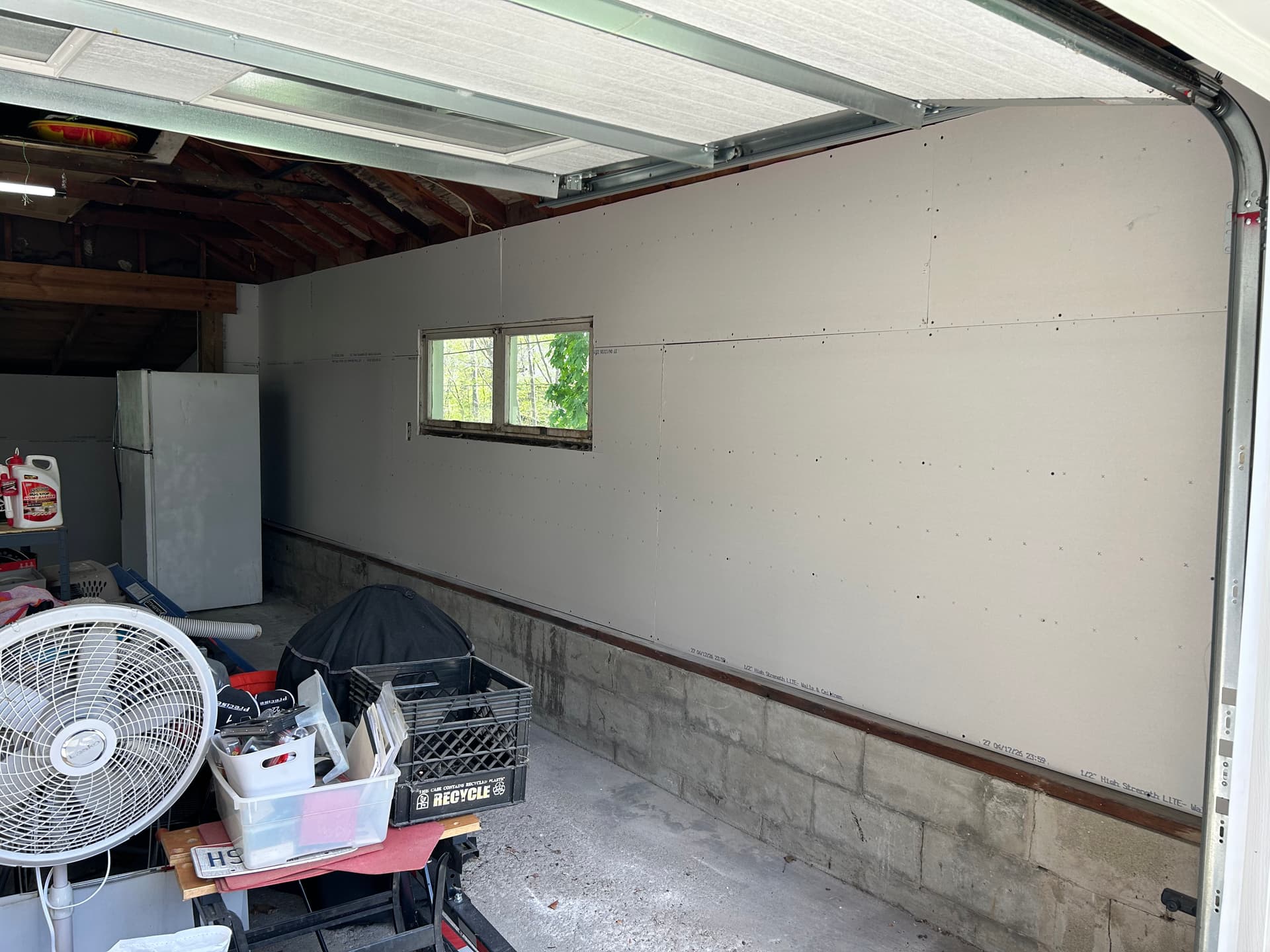 New Drywall Installation in a Bryan Ohio Garage image