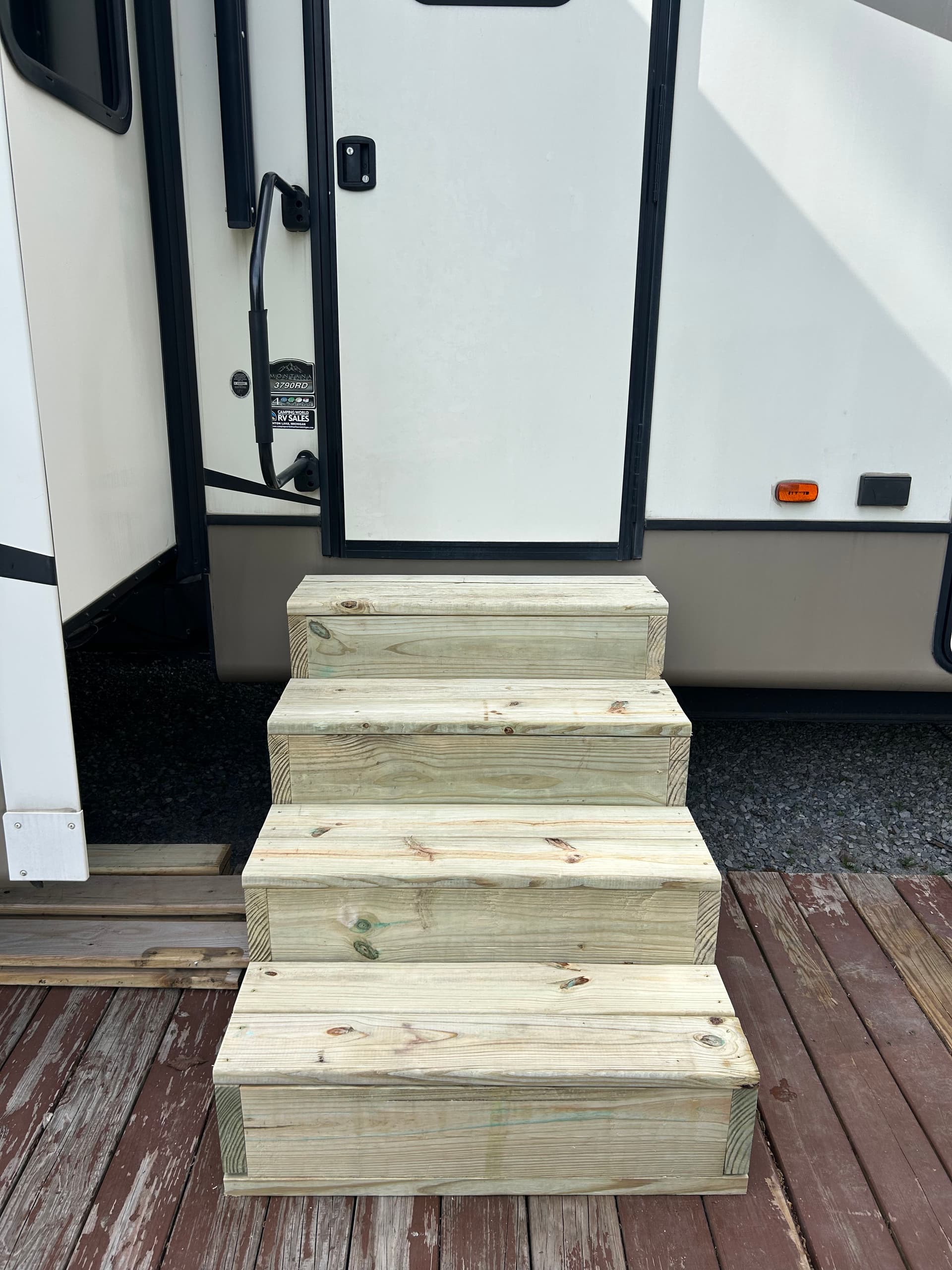 Gallery photos for Deck Extension and Custom Steps at Hickory Acres Campground: Image #3